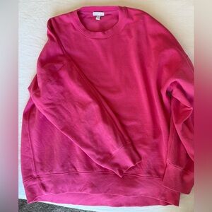 Beyond Yoga LuxeFleece Oversized Sweatshirt in Vivid Pink